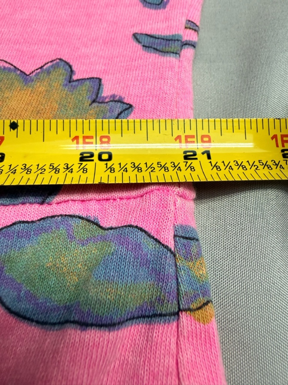 Fresh Produce Vintage 90s Dress XL Pink Floral Tulip 100% Cotton Knit US Coastal - Picture 11 of 14